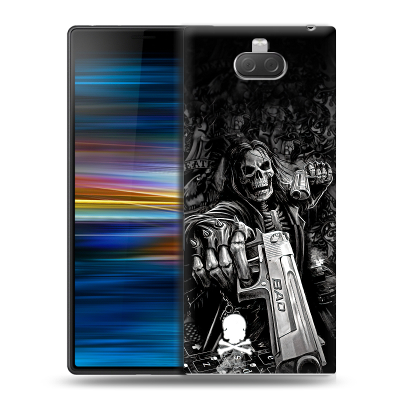 Пластиковый чехол на Sony Xperia 10 Plus с принтом Скелет Пластиковый чехол на Sony Xperia 10 Plus с принтом Скелет