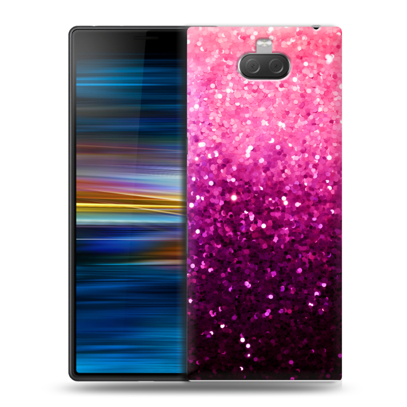 Пластиковый чехол на Sony Xperia 10 Plus с принтом Блестки Пластиковый чехол на Sony Xperia 10 Plus с принтом Блестки