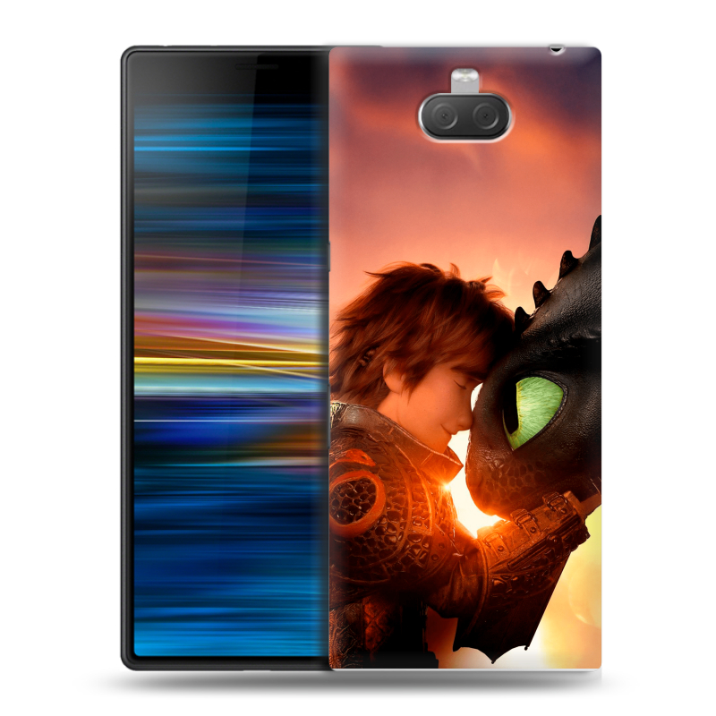 Пластиковый чехол на Sony Xperia 10 Plus с принтом Как приручить дракона Пластиковый чехол на Sony Xperia 10 Plus с принтом Как приручить дракона