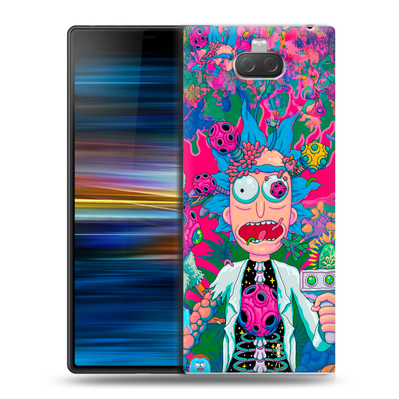 Пластиковый чехол на Sony Xperia 10 Plus с принтом Рик и Морти Rick Morty Пластиковый чехол на Sony Xperia 10 Plus с принтом Рик и Морти Rick Morty