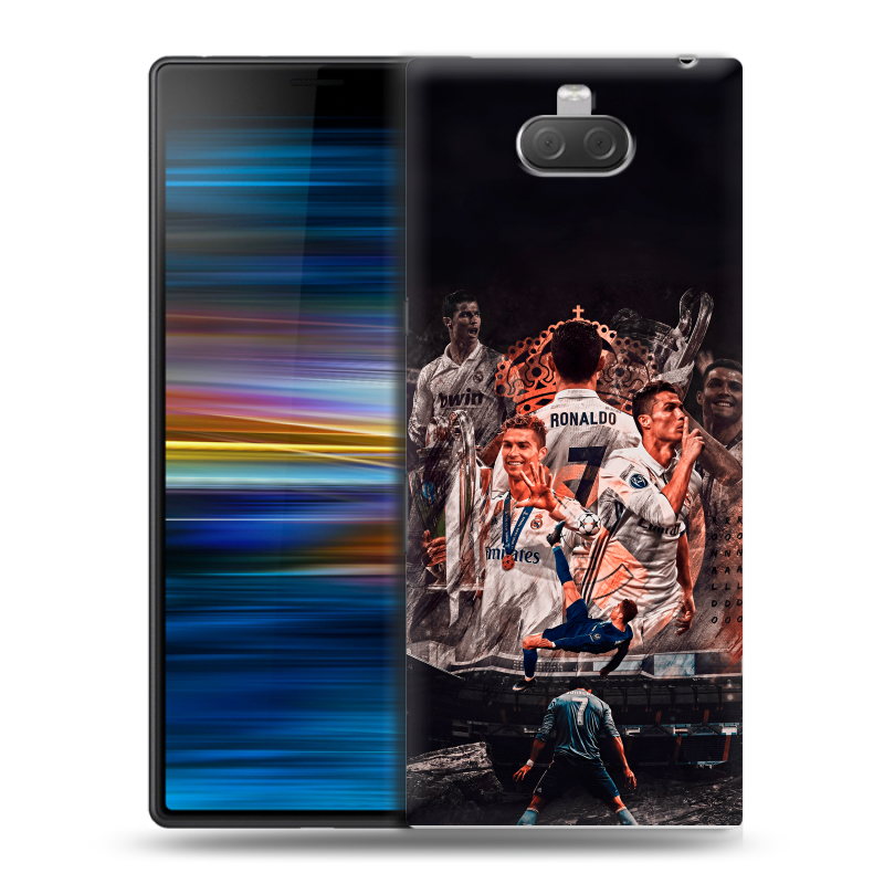 Пластиковый чехол на Sony Xperia 10 Plus с принтом Реал Роналдо Real Ronaldo Пластиковый чехол на Sony Xperia 10 Plus с принтом Реал Роналдо Real Ronaldo