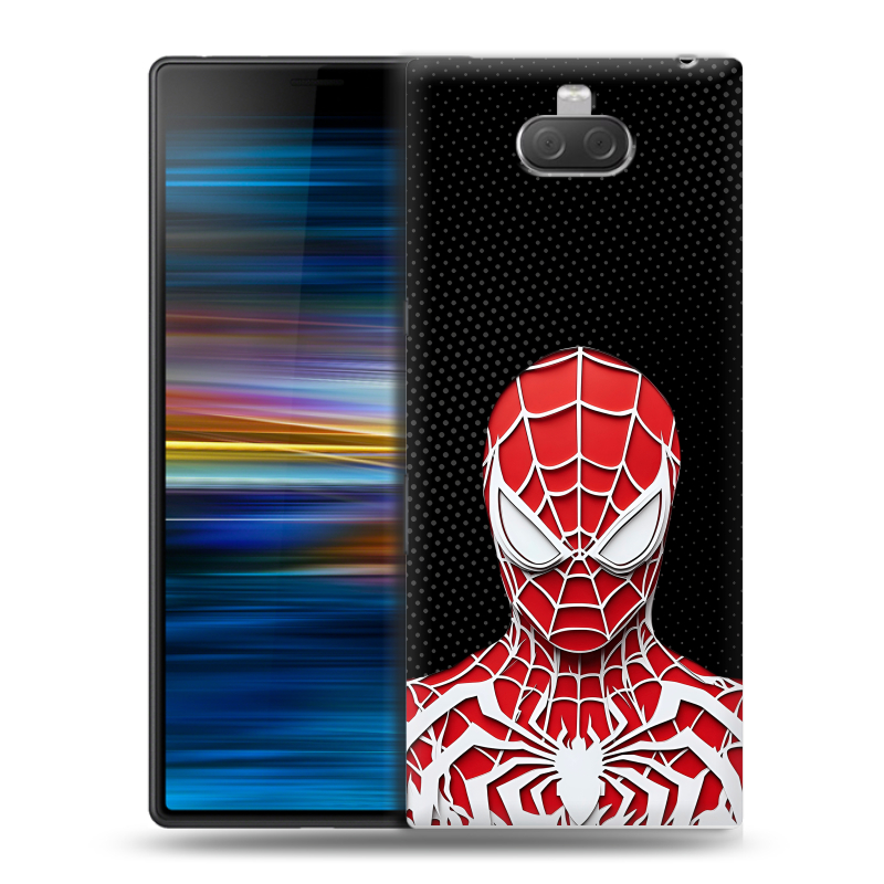 Пластиковый чехол на Sony Xperia 10 Plus с принтом человек паук spiderman Пластиковый чехол на Sony Xperia 10 Plus с принтом человек паук spiderman