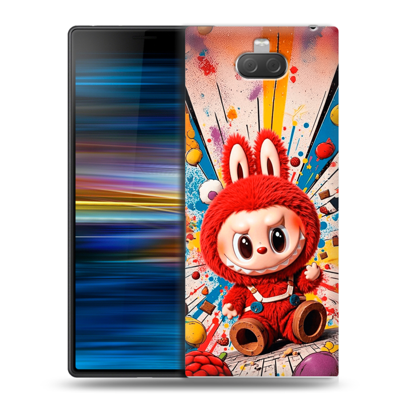 Пластиковый чехол на Sony Xperia 10 Plus с принтом Labubu Лабубу Пластиковый чехол на Sony Xperia 10 Plus с принтом Labubu Лабубу