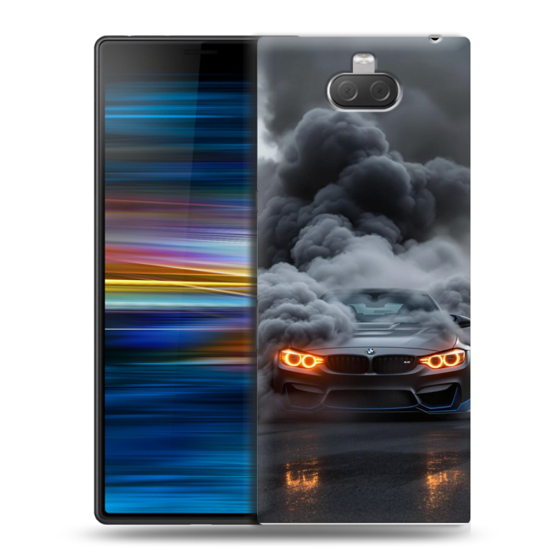 Пластиковый чехол на Sony Xperia 10 Plus с принтом BMW БМВ Пластиковый чехол на Sony Xperia 10 Plus с принтом BMW БМВ