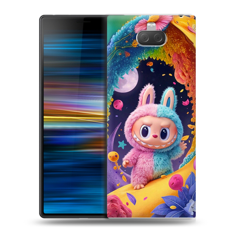 Пластиковый чехол на Sony Xperia 10 Plus с принтом Labubu Лабубу Пластиковый чехол на Sony Xperia 10 Plus с принтом Labubu Лабубу