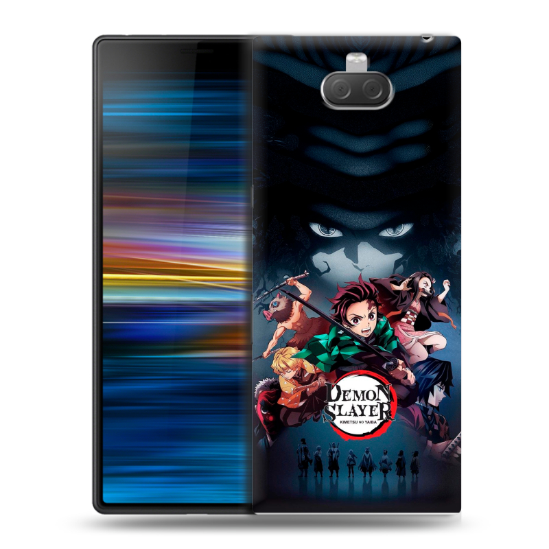 Пластиковый чехол на Sony Xperia 10 Plus с принтом Demon Slayer Клинок рассекающий демонов Пластиковый чехол на Sony Xperia 10 Plus с принтом Demon Slayer Клинок рассекающий демонов