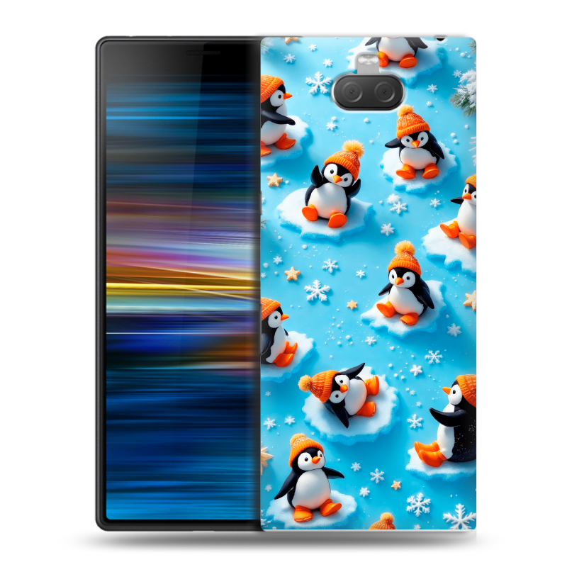 Пластиковый чехол на Sony Xperia 10 Plus с принтом Новый год Пластиковый чехол на Sony Xperia 10 Plus с принтом Новый год