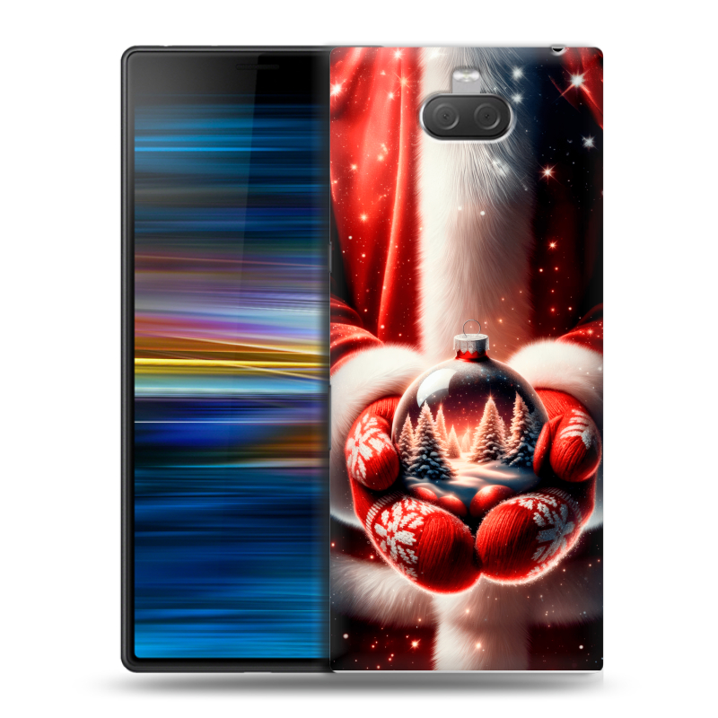 Пластиковый чехол на Sony Xperia 10 Plus с принтом Новый год Пластиковый чехол на Sony Xperia 10 Plus с принтом Новый год