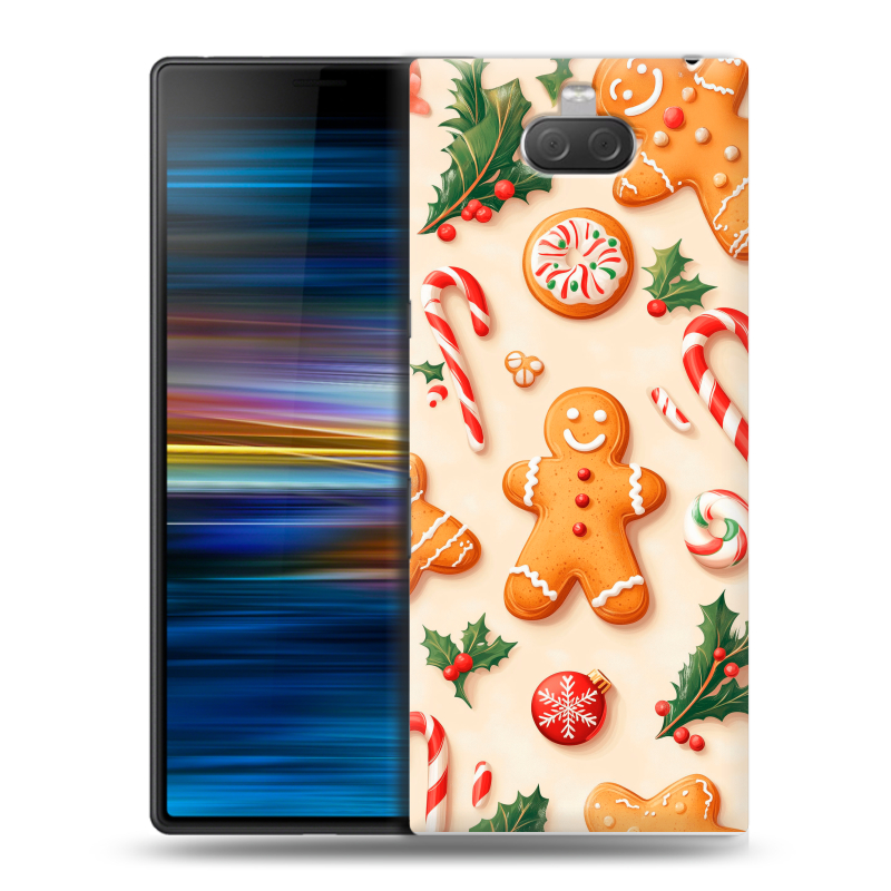Пластиковый чехол на Sony Xperia 10 Plus с принтом Новый год Пластиковый чехол на Sony Xperia 10 Plus с принтом Новый год