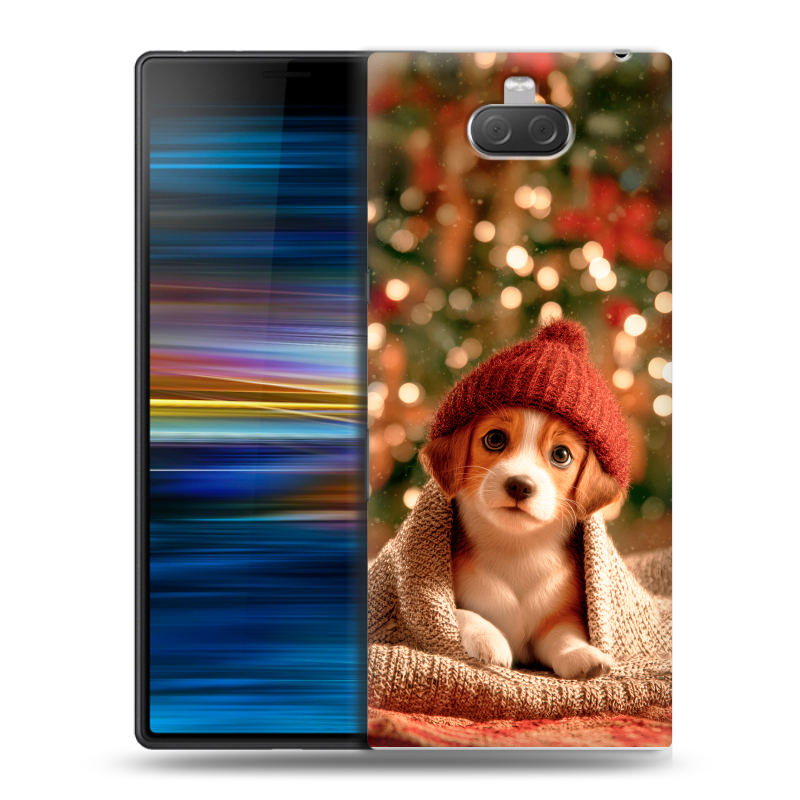 Пластиковый чехол на Sony Xperia 10 Plus с принтом Новый год Пластиковый чехол на Sony Xperia 10 Plus с принтом Новый год