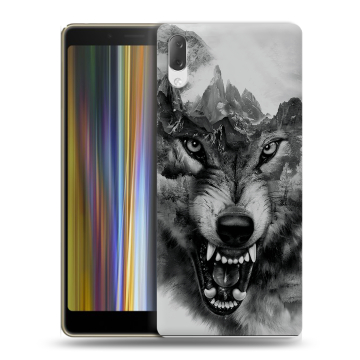 Пластиковый чехол на Sony Xperia L3 с принтом Волк