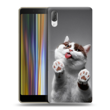 Пластиковый чехол на Sony Xperia L3 с принтом Коты