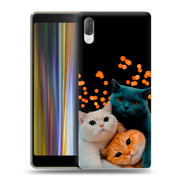 Пластиковый чехол на Sony Xperia L3 с принтом Кошки