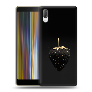 Пластиковый чехол на Sony Xperia L3 с принтом Черная клубника