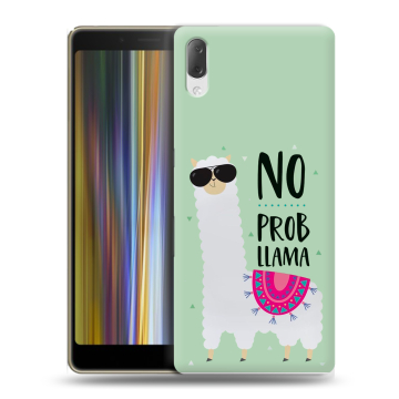 Пластиковый чехол на Sony Xperia L3 с принтом Лама