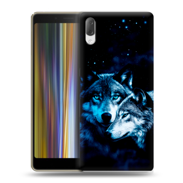 Пластиковый чехол на Sony Xperia L3 с принтом Волки