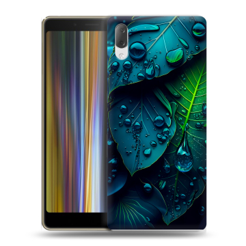 Пластиковый чехол на Sony Xperia L3 с принтом Листья