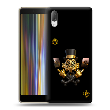 Пластиковый чехол на Sony Xperia L3 с принтом Золотой скрудж макдак