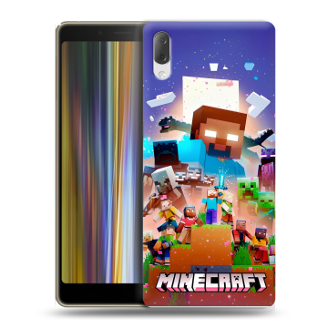 Пластиковый чехол на Sony Xperia L3 с принтом Майнкрафт Minecraft Пластиковый чехол на Sony Xperia L3 с принтом Майнкрафт Minecraft