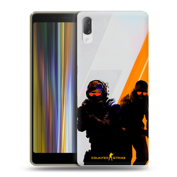 Пластиковый чехол на Sony Xperia L3 с принтом Контер страйк Counter strike