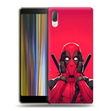 Пластиковый чехол на Sony Xperia L3 с принтом Дедпул Deadpool
