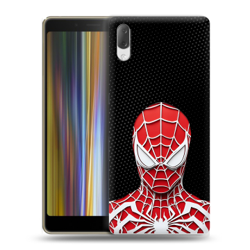 Пластиковый чехол на Sony Xperia L3 с принтом человек паук spiderman