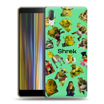Пластиковый чехол на Sony Xperia L3 с принтом Шрек Shrek Пластиковый чехол на Sony Xperia L3 с принтом Шрек Shrek