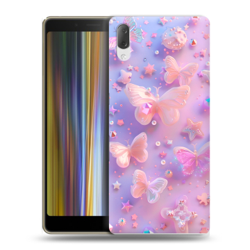 Пластиковый чехол на Sony Xperia L3 с принтом Бабочки