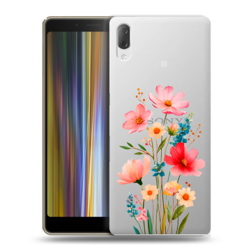 Пластиковый чехол на Sony Xperia L3 с принтом Цветы Пластиковый чехол на Sony Xperia L3 с принтом Цветы