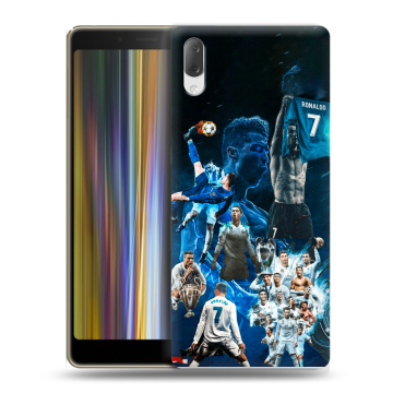 Пластиковый чехол на Sony Xperia L3 с принтом Реал Роналдо Пластиковый чехол на Sony Xperia L3 с принтом Реал Роналдо