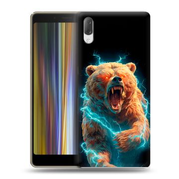 Пластиковый чехол на Sony Xperia L3 с принтом Медведь Пластиковый чехол на Sony Xperia L3 с принтом Медведь