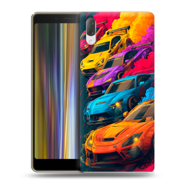 Пластиковый чехол на Sony Xperia L3 с принтом Тачки Пластиковый чехол на Sony Xperia L3 с принтом Тачки