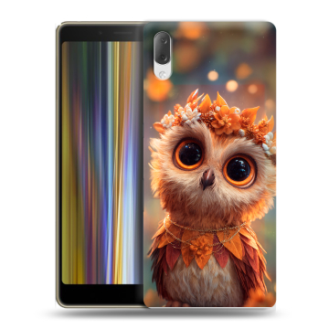 Пластиковый чехол на Sony Xperia L3 с принтом Милая сова