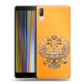 Пластиковый чехол на Sony Xperia L3 с принтом Герб Флаг России