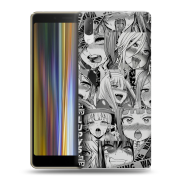 Пластиковый чехол на Sony Xperia L3 с принтом Ahegao Ахегао Аниме