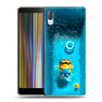 Пластиковый чехол на Sony Xperia L3 с принтом Миньоны Пластиковый чехол на Sony Xperia L3 с принтом Миньоны