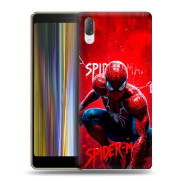 Пластиковый чехол на Sony Xperia L3 с принтом Spiderman Человек паук Пластиковый чехол на Sony Xperia L3 с принтом Spiderman Человек паук