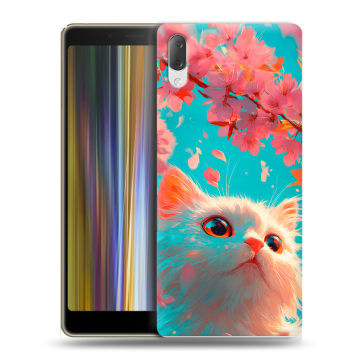 Пластиковый чехол на Sony Xperia L3 с принтом Красивый кот