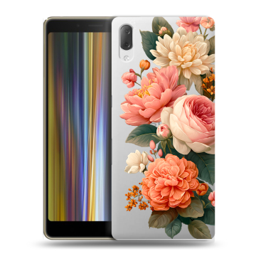 Пластиковый чехол на Sony Xperia L3 с принтом цветы