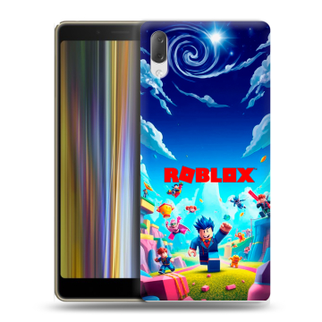 Пластиковый чехол на Sony Xperia L3 с принтом Roblox Роблокс