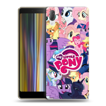 Пластиковый чехол на Sony Xperia L3 с принтом My little pony Дружба чудо