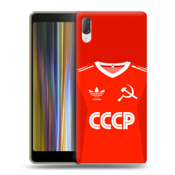 Пластиковый чехол на Sony Xperia L3 с принтом Флаг Герб СССР