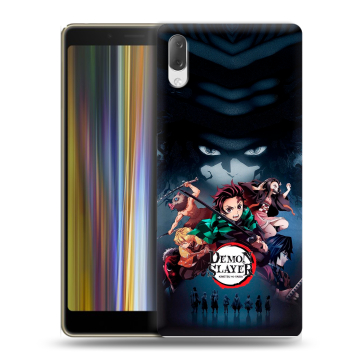 Пластиковый чехол на Sony Xperia L3 с принтом Demon Slayer Клинок рассекающий демонов