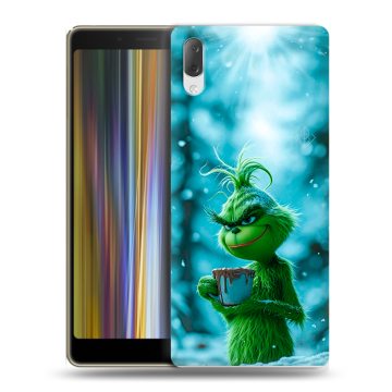 Пластиковый чехол на Sony Xperia L3 с принтом Новый год гринч