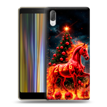 Пластиковый чехол на Sony Xperia L3 с принтом Новый год