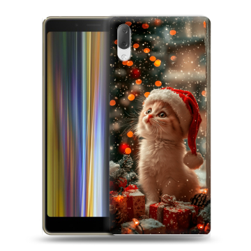 Пластиковый чехол на Sony Xperia L3 с принтом Новый год