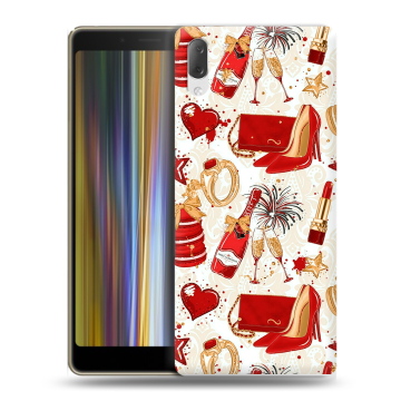 Пластиковый чехол на Sony Xperia L3 с принтом Новый год