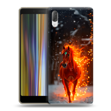 Пластиковый чехол на Sony Xperia L3 с принтом Новый год