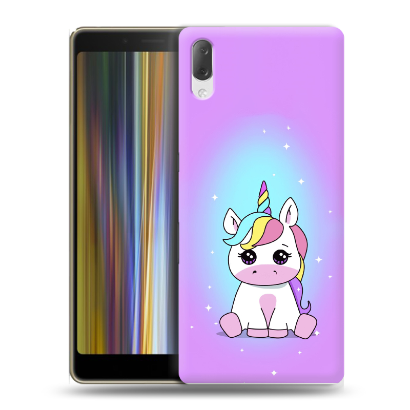Пластиковый чехол на Sony Xperia L3 с принтом Единорог Пластиковый чехол на Sony Xperia L3 с принтом Единорог