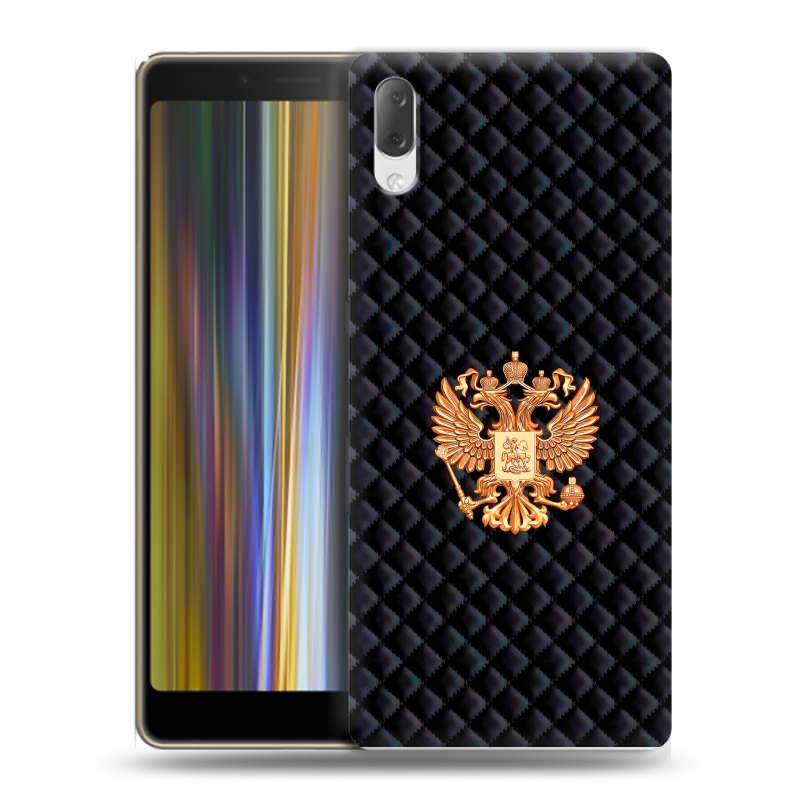 Пластиковый чехол на Sony Xperia L3 с принтом Герб России принт Пластиковый чехол на Sony Xperia L3 с принтом Герб России принт
